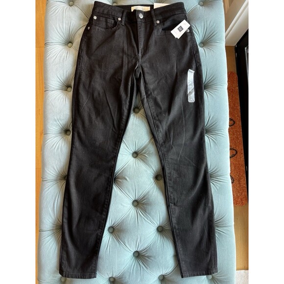 GAP Womens Curvy True Skinny Jeans Size 28 Black Stretch Mid Rise NEW - Picture 1 of 7